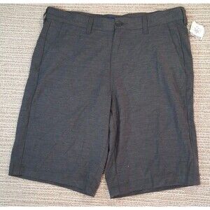 RGSTR Mens Shorts 32 Charcoal Gray Heather Flat Front Hybrid Golf Stretch